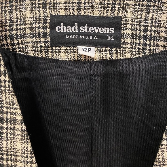 Vintage Chad Steven’s Plaid Blazer Size 12P EUC - Picture 3 of 4